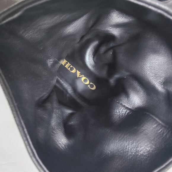 Coach Women's Sz 8 Wynie Bootie Cinched Black Leather Pointy Toe Stiletto Heel - Picture 9 of 10